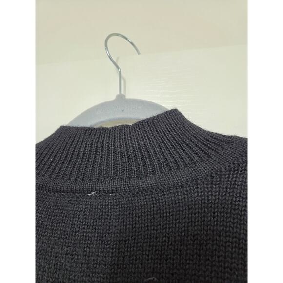 Meister Black Classic New Wool Vintage High Neck Knit Ski Sweater Women's Medium - Picture 8 of 10